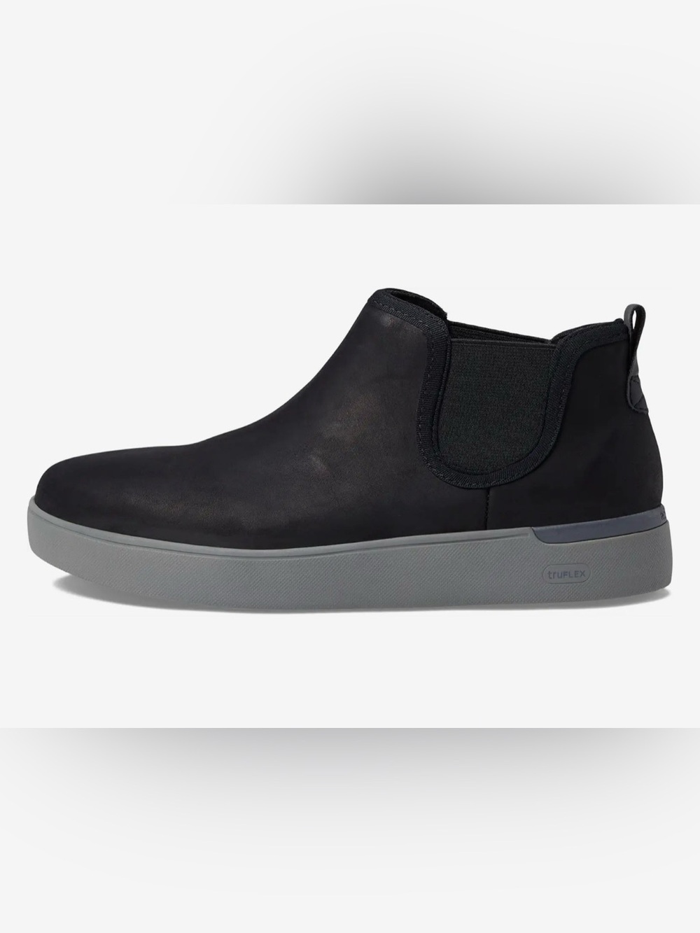 Rockport Black Leather Chelsea Ankle Boot with Gray Sole